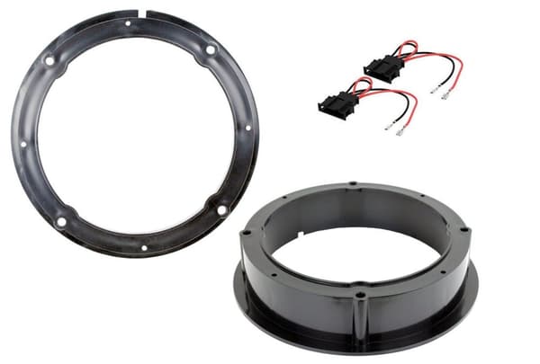 FRONT & REAR DOOR SPEAKER ADAPTOR RINGS SPACERS 165MM 6.5″ FOR VW GOLF MK4 1J