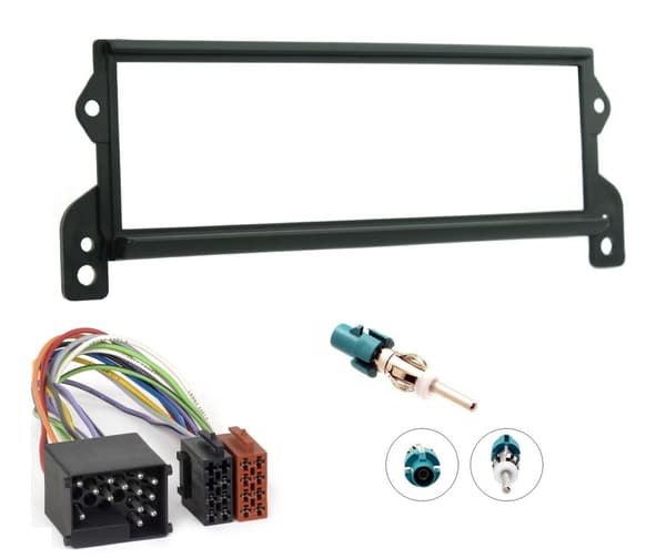 CD STEREO RADIO SINGLE DIN FACIA FASCIA PANEL TRIM FULL KIT FITS BMW MINI 01-06