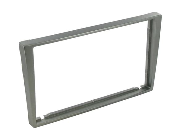 MATT SILVER DOUBLE DIN STEREO RADIO FACIA FASCIA SURROUND ADAPTOR FOR VAUXHALL
