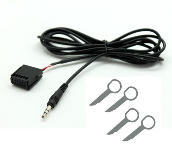 AUX IN INPUT ADAPTER CABLE LEAD MP3 + REMOVAL KEYS FOR FORD C MAX S MAX 6000CD