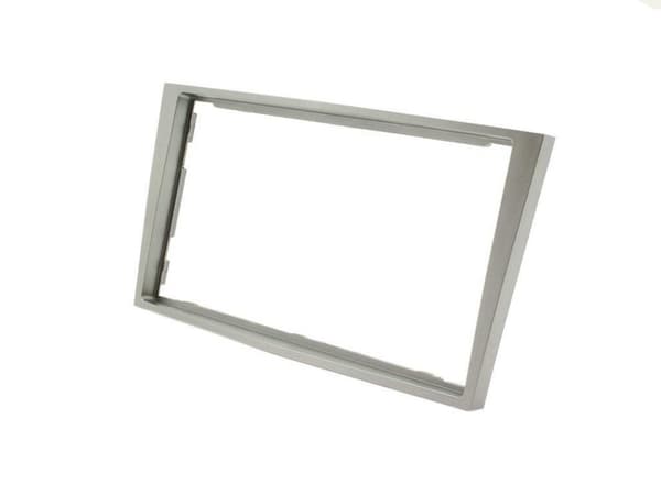 SILVER DOUBLE DIN STEREO RADIO FACIA FASCIA SURROUND ADAPTOR PLATE FOR VAUXHALL