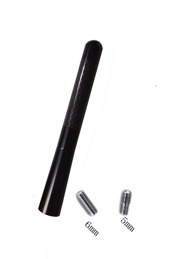 CAR BEE-STING STUBBY SHORT BLACK CARBON FIBRE AERIAL ARIEL WHIP ANTENNA MAST