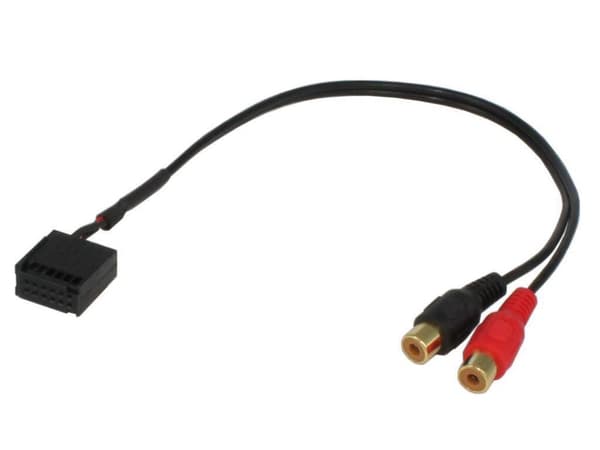 AUX IN INPUT ADAPTER CABLE LEAD RADIO MP3 PHONO RCA GOLD FOR FORD FOCUS 6000CD