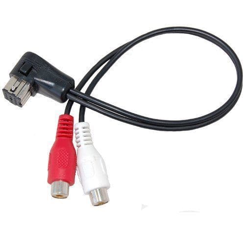 AUX-IN INPUT TO RCA ADAPTER FITS IPOD MP3 IPHONE GOLD PLATED FOR PIONEER