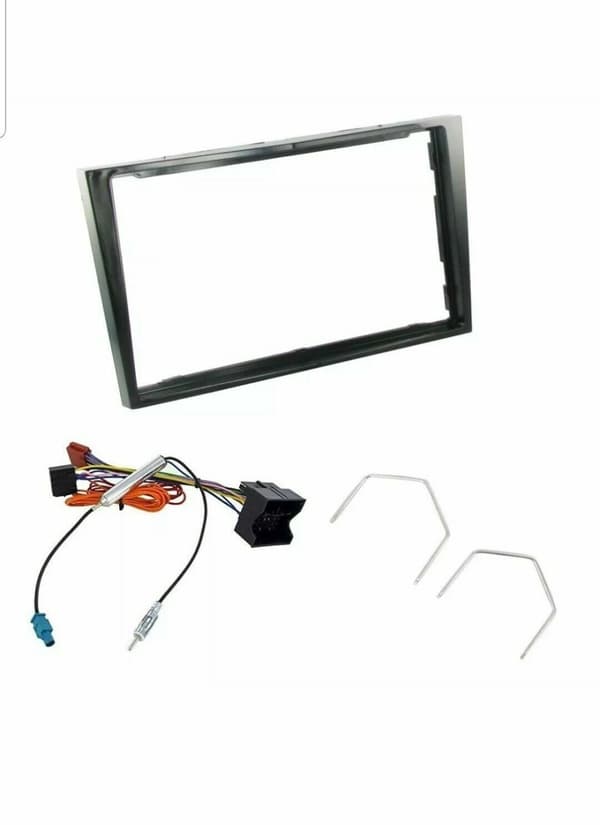 STEREO DOUBLE DIN FACIA FASCIA PANEL PIANO BLACK FITTING KIT FOR VAUXHALL