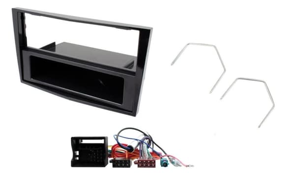 SINGLE DIN STEREO FACIA FASCIA PIANO BLACK KIT FOR VAUXHALL CORSA D 2006-2014