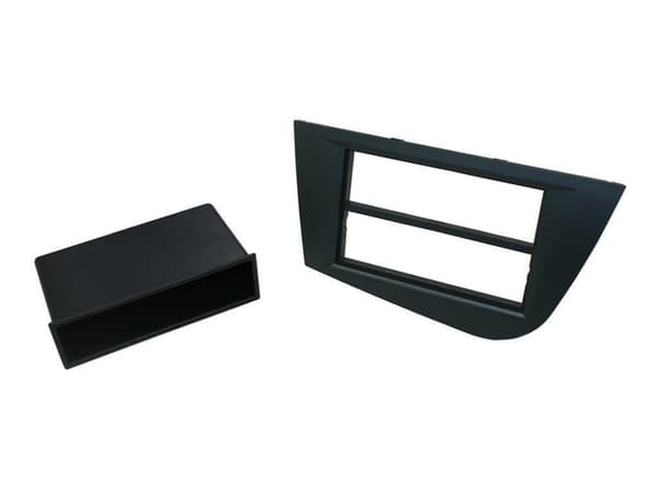 RADIO STEREO FACIA FASCIA CT24ST06L FOR SEAT LEON LHD LIGHT SILVER FRAME POCKET