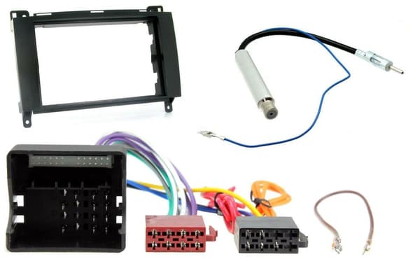 Car Radio Double Din Fascia Surround Wiring Aerial Adapter Kit For Mercedes VW