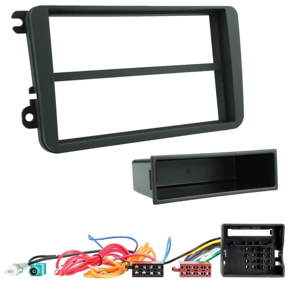 D RADIO STEREO SINGLE DIN FACIA FASCIA LOOM FITTING KIT FOR VW EOS 2004 ONWARDS