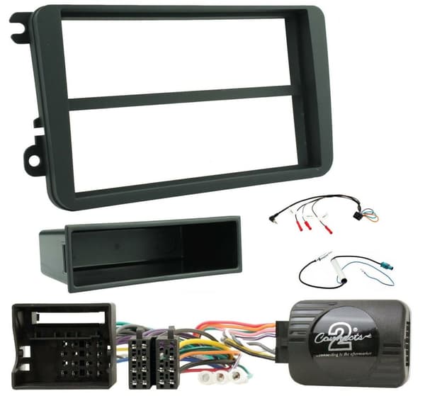 Single Din Fascia Stalk Wiring Aerial Adaptor Kit For VW Golf MK5 MK6 2003-2013