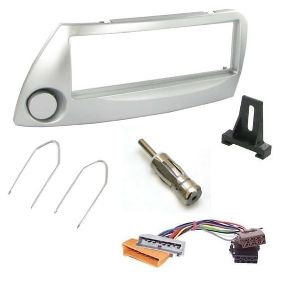 CD Stereo Radio Fascia Panel Fitting KIT Surround Adaptor Silver for Ford KA MK1