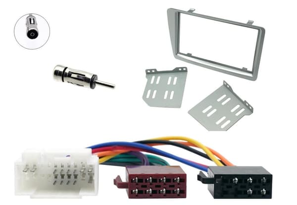 For Honda Civic Stereo Radio Double DIN Silver Facia Fascia Fitting Kit Panel