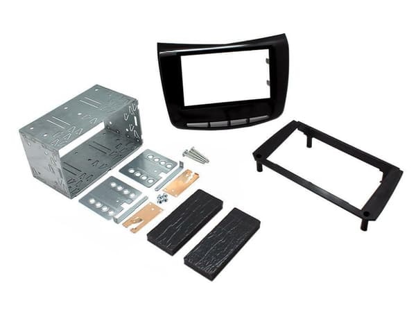 RADIO STEREO FACIA FASCIA PLATE CT23LA03 FOR LANCIA DELTA PIANO BLACK DOUBLE DIN