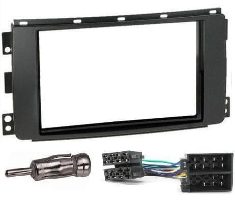 FOR SMART FORTWO BLACK DOUBLE DIN FASCIA FACIA PANEL FULL KIT DFP-13-05