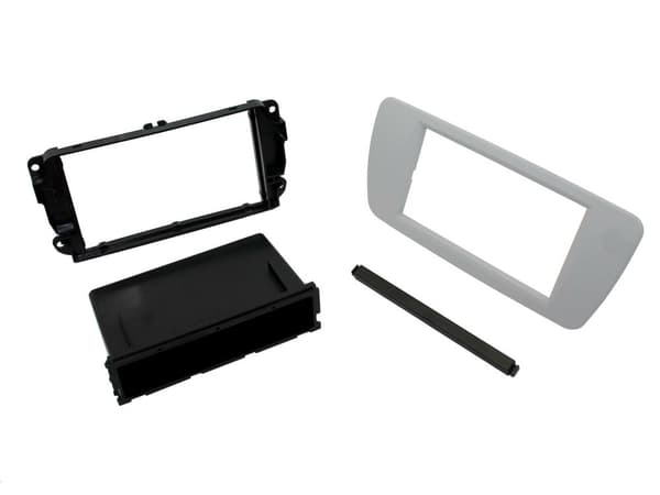 FOR SEAT IBIZA 2008-14 STEREO SINGLE & DOUBLE DIN FASCIA DUBLIN GREY CT24ST08