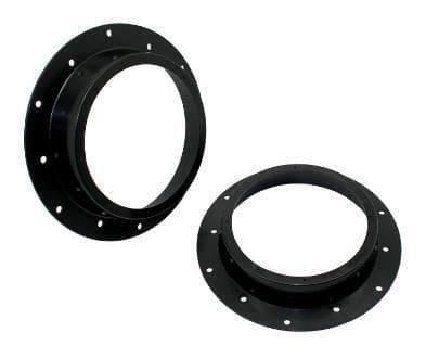 Black Car Speaker Rings Adaptor Pair 165mm Panel for Skoda Octavia Superb Yeti