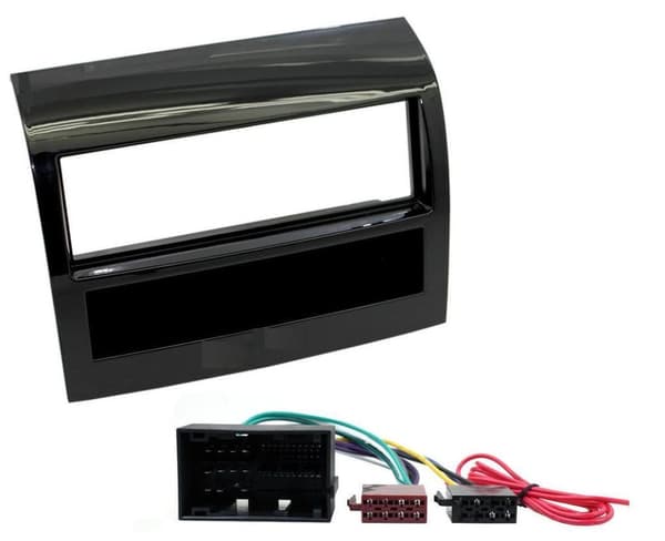 Black Single Din Fascia Surround Iso Wiring Harness For Citroen Relay 2014-2021