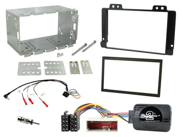 CTKLR02 ANTHRACITE DOUBLE DIN FACIA STEERING CONTROLS FOR LAND ROVER FREELANDER