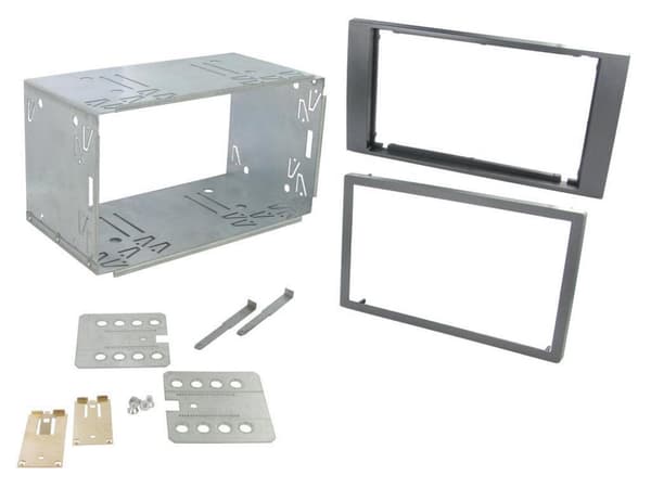 CT23FD03 Double Din Stereo Anthracite Fascia Kit For Ford Fiesta MK6 Facelift