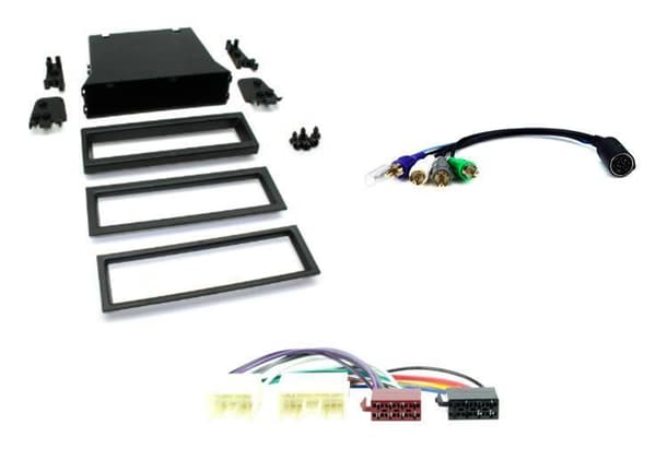 For Volvo V70 1996-2000 Car Stereo Radio DIN Fascia Pocket Amplifier Bypass Kit