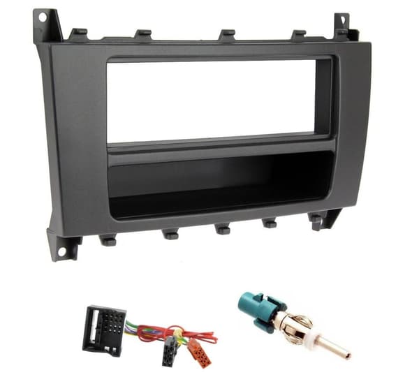 CD RADIO STEREO SINGLE DIN FRAME FACIA FASCIA SURROUND KIT FULL FOR MERCEDES
