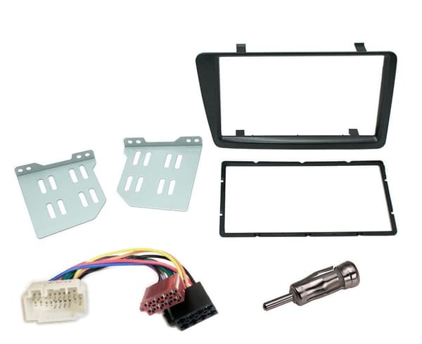 DOUBLE DIN FACIA FASCIA PANEL BLACK FULL KIT FITS HONDA CIVIC EP2 EP3 2001-2006