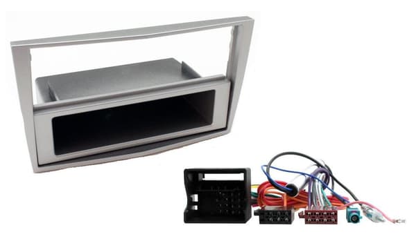 CD Stereo Silver Single Din Fascia Adaptor Wiring Kit For Vauxhall Corsa D 06-14