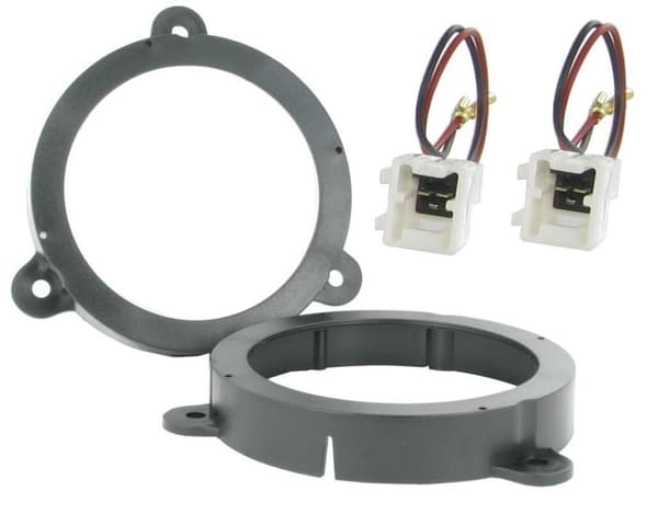 130mm 5.25″ 13cm Front Rear Speaker Adaptors Spacers Lead For Renault Megane MK3