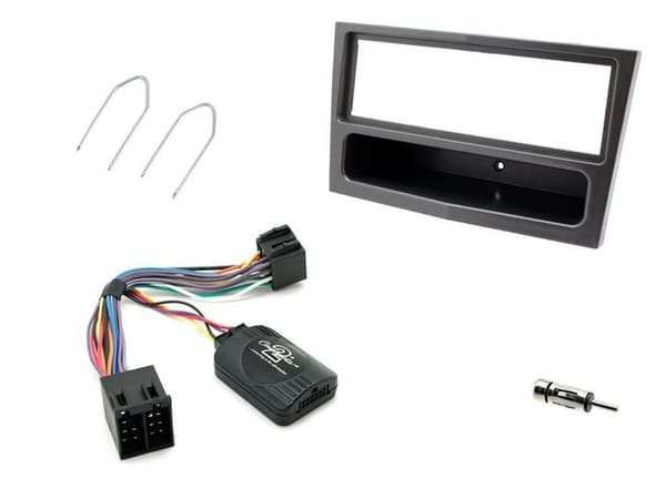 CTKVX28 CHARCOAL METALLIC DOUBLE DIN FACIA KIT STEERING FOR VAUXHALL ASTRA 04-10