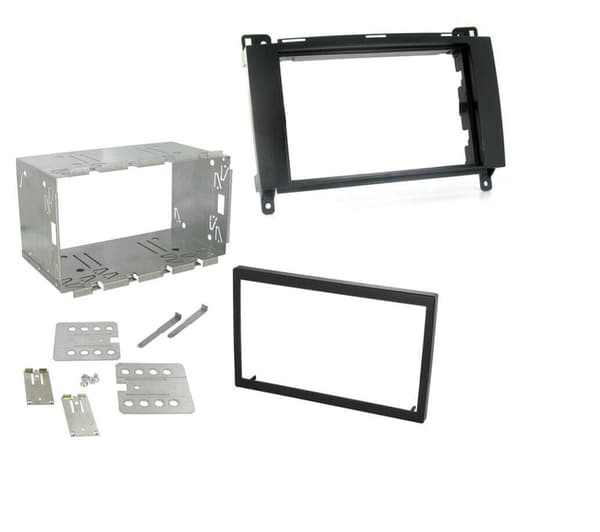 CT23MB01 Double DIN Stereo Radio Fascia Panel Trim Cage Adaptor Kit For Mercedes