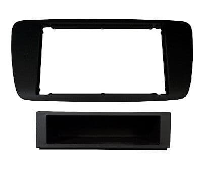 FOR SEAT IBIZA CD RADIO STEREO DOUBLE DIN FACIA FASCIA METAL BLACK FP-18-04/MB