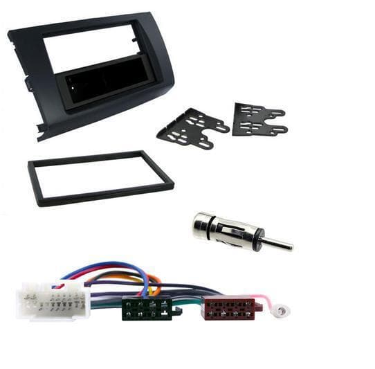 Single/Double DIN Black Fascia ISO Loom Fitting Kit For Suzuki Swift 2005-10