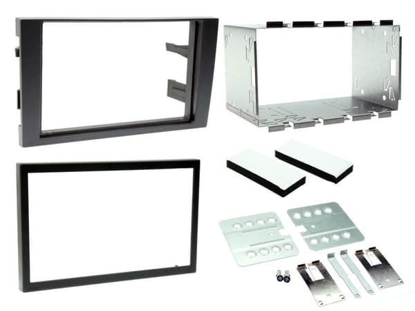 DOUBLE DIN RADIO STEREO FACIA FASCIA CAGE KIT FOR AUDI A4 B6 B7 01-09 CT23AU01
