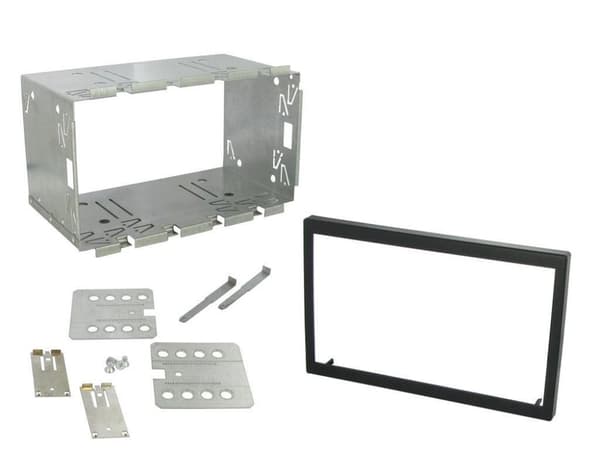 Car Double Din Stereo Fascia Fitting Cage Kit Black For Fiat Scudo 2007 Onwards