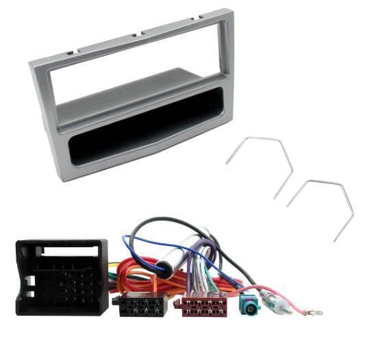 Single Din Stereo Fascia Fitting Package Kit Matt Chrome for Vauxhall Astra H