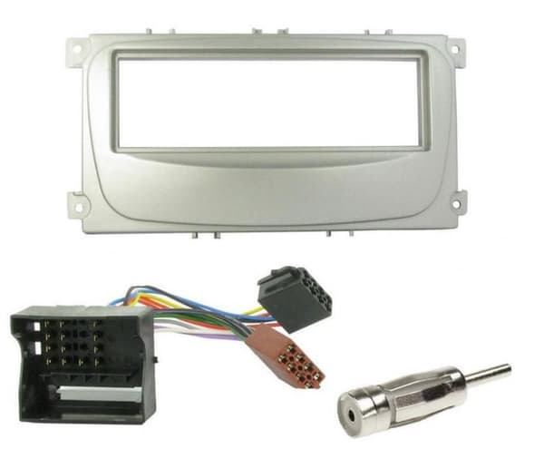 SINGLE DIN SILVER STEREO FASCIA WIRING KIT FP-07-11S FOR FORD FOCUS MONDEO S-MAX