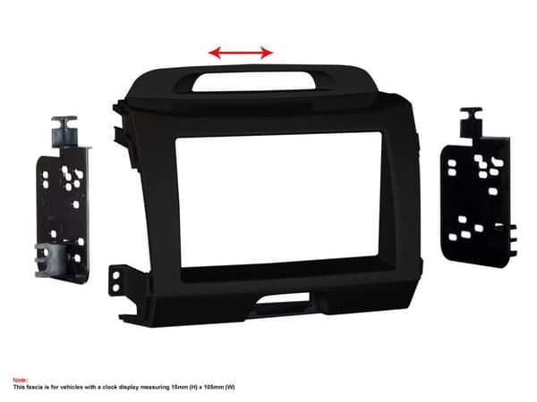 RADIO STEREO FACIA FASCIA PLATE CT23KI34 FOR KIA SPORTAGE CHARCOAL DOUBLE DIN