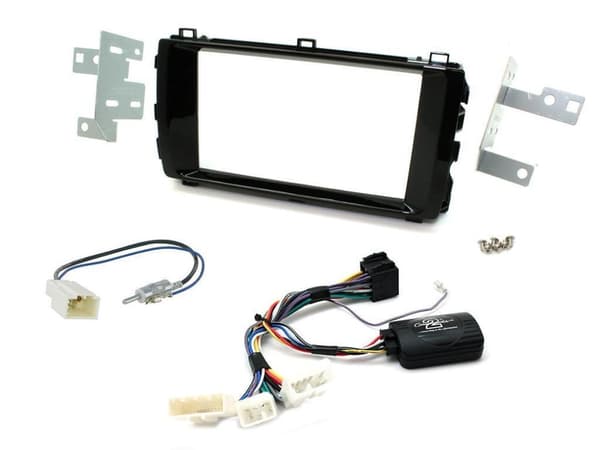 Double Din Stereo Fascia Facia Steering Controls Kit For Toyota Auris 2013-2015