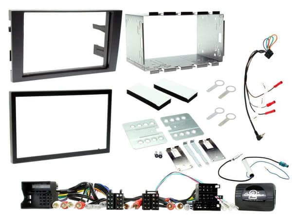 CTKAU02 FOR AUDI A4 01-08 STEREO DOUBLE DIN FASCIA STEERING INTERFACE CAGE KIT