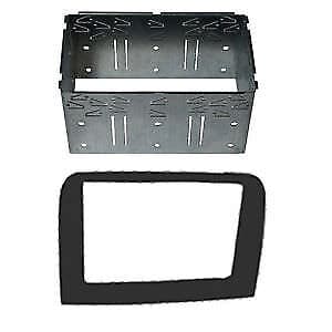 CD RADIO STEREO DOUBLE DIN FASCIA FACIA BLACK CAGE KIT DFPK-01-08 FOR FIAT CROMA