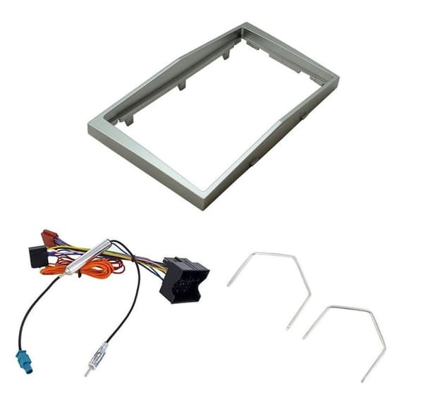 STEREO  DOUBLE FACIA FASCIA CT24VX19 CHROME SILVER KIT FOR VAUXHALL CORSA STEREO