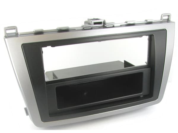 RADIO STEREO FACIA FASCIA PLATE CT24MZ10 FOR MAZDA 6 BLACK & SILVER FRAME POCKET