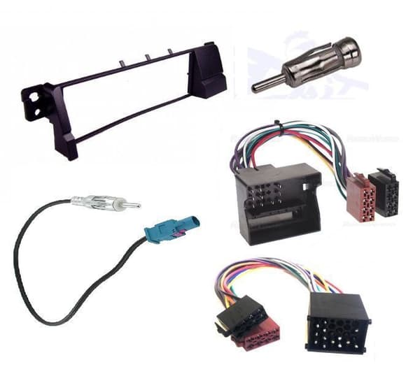 FACIA FASCIA WIRING AERIAL ISO SURROUND FULL KIT FOR BMW 3 SERIES E46 99 ONWARD