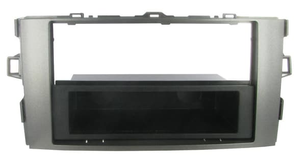 CD RADIO STEREO FASCIA FACIA SILVER CT24TY38 FOR TOYOTA AURIS FRAME AND POCKET