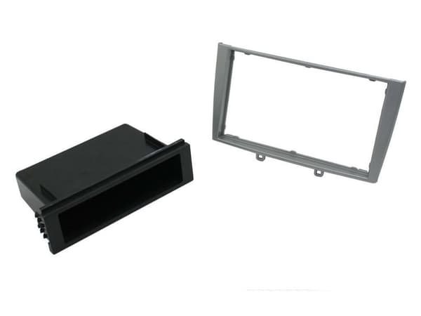 CT24PE09 SILVER SINGLE DOUBLE DIN FACIA SURROUND PANEL FOR PEUGEOT 308 2007-2014