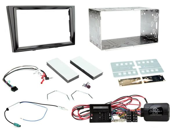 Double Din Black Fascia Panel Stalk Adaptor Cage Fitting Kit For Vauxhall Corsa