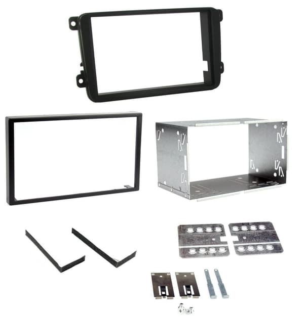 DOUBLE DIN FACIA SURROUND PANEL MOUNTING FITTING CAGE KIT FOR VW GOLF POLO