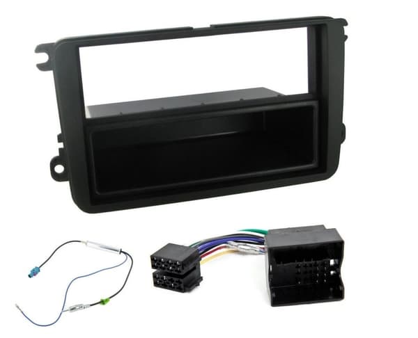 SINGLE DIN FACIA LOOM LEAD AERIAL ADAPTER KIT FOR VW CADDY JETTA EOS GOLF MK5