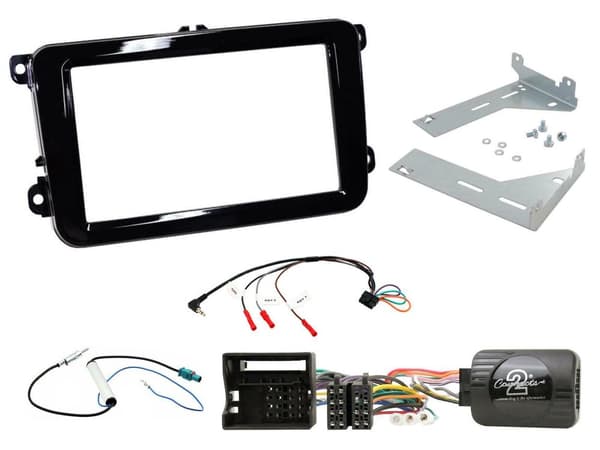 CTKVW20 DOUBLE DIN STEREO FACIA KIT & STEERING CONTROLS FOR VW TIGUAN