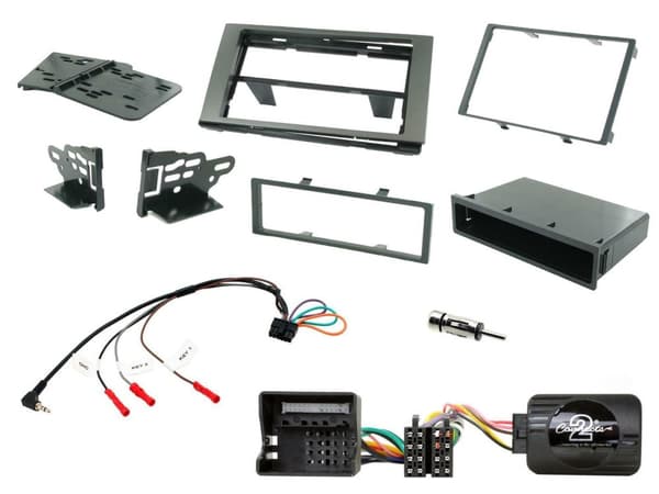 CTKFD89 SINGLE DOUBLE DIN CHARCOAL GREY FACIA STEERING CONTROLS FOR FORD MODELS